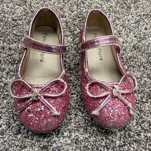 Gently Used Felix & Flora Pink Glitter Mary Janes - Toddler Size 8
